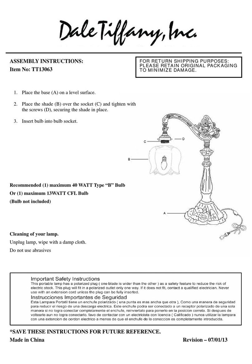Dale Tiffany TT13063 Assembly instructions