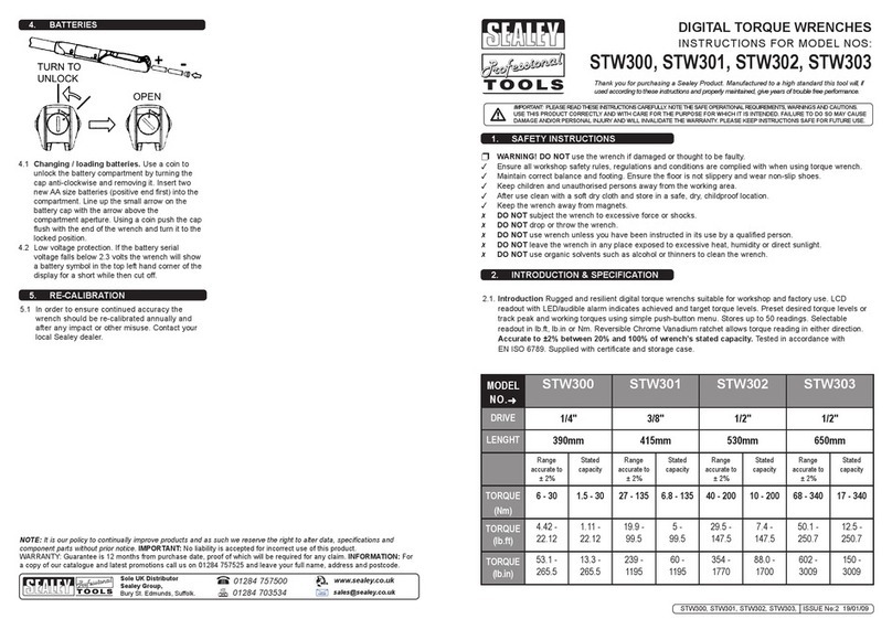 Sealey STW300 instructions