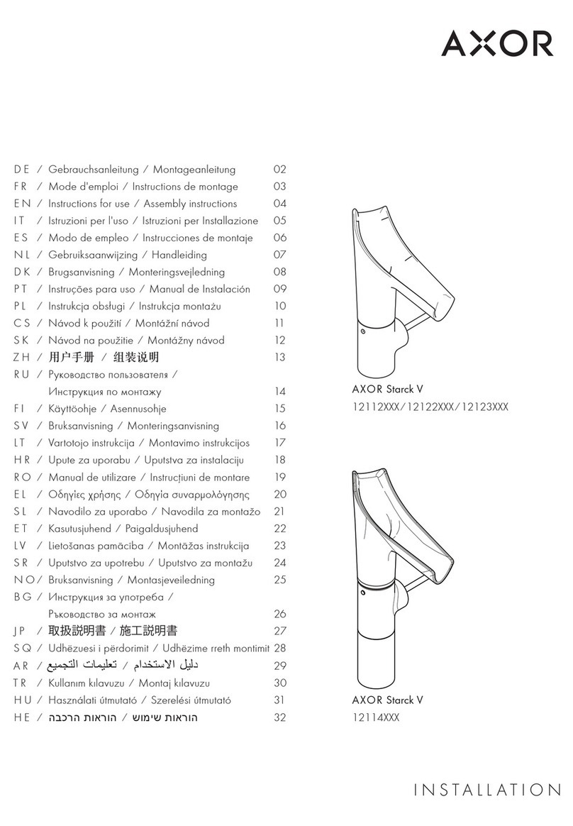 Hans Grohe AXOR Starck V 12112 Series Instructions for use/assembly instructions Hans Grohe AXOR Starck V 12112 Series Instructions for use/assembly instructions