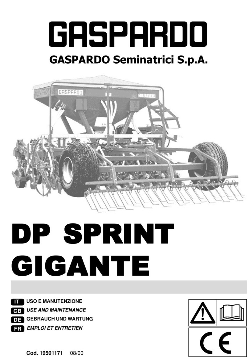 Gaspardo DP SPRINT GIGANTE User guide