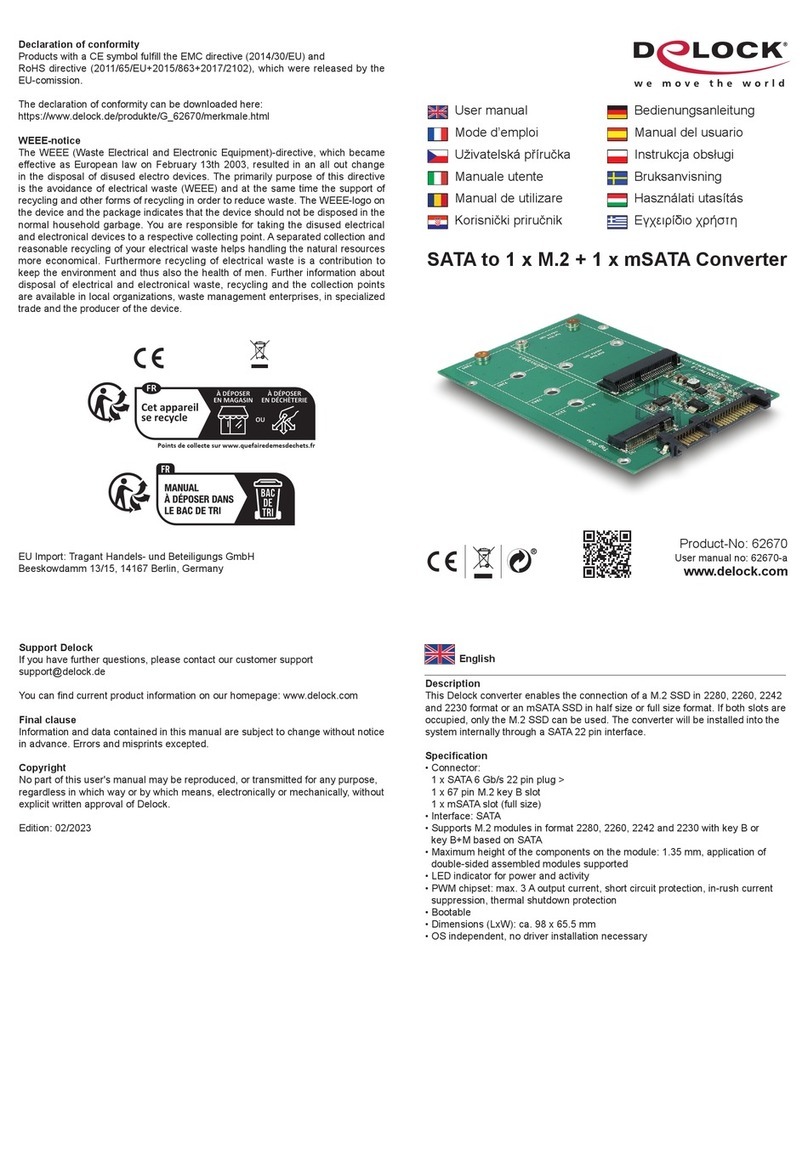 DeLOCK 62670 User manual