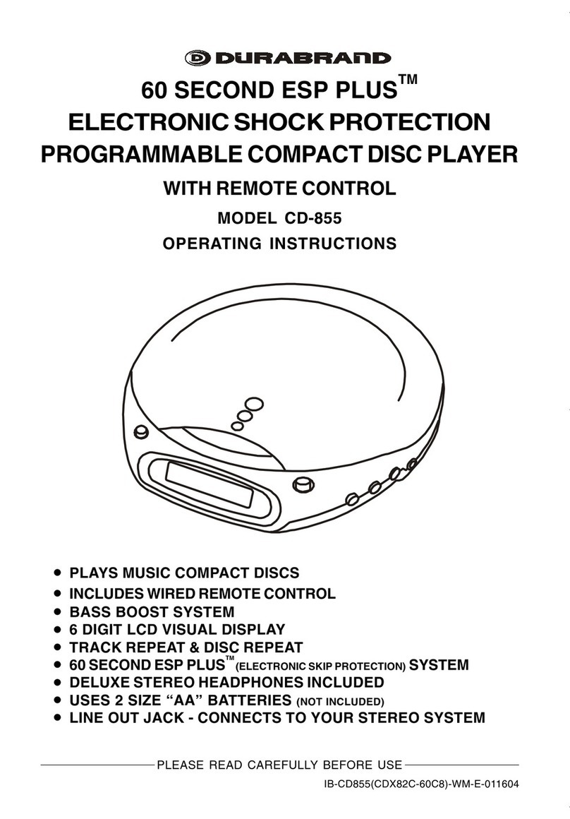 Durabrand 60 SECOND ESP PLUS CD-855 operating instructions