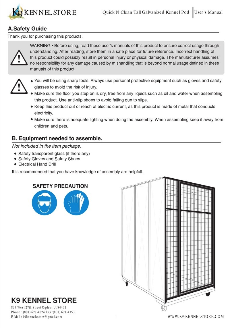 K9 Kennel Quick N Clean user manual