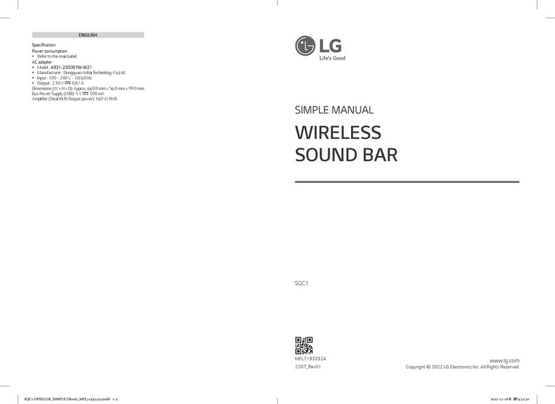LG SQC1 Specification sheet