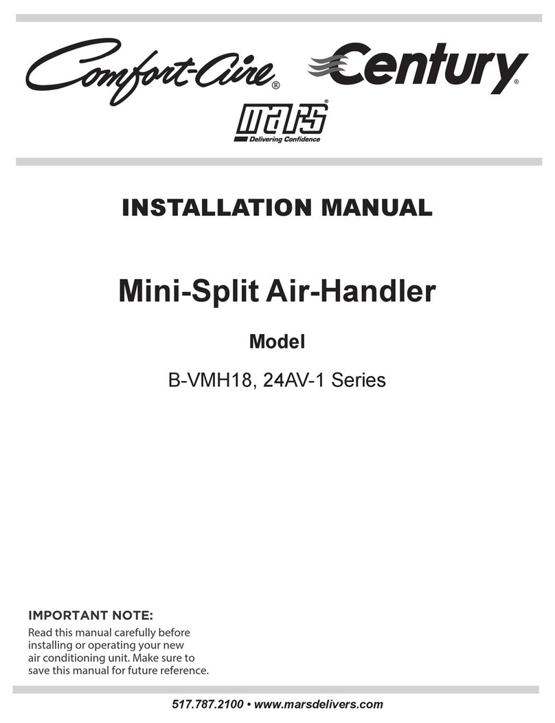 Mars Comfort-Aire Century B-VMH AV-1 Series installation manual