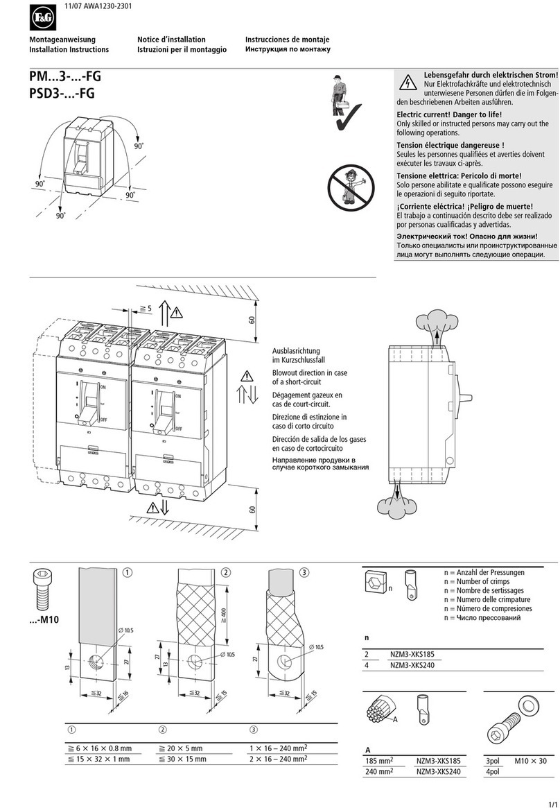 F&G PM 3 FG Series installation instructions