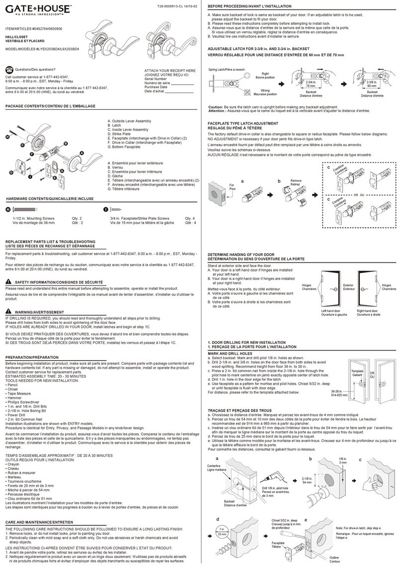Gate House LYEX203BD4 User manual