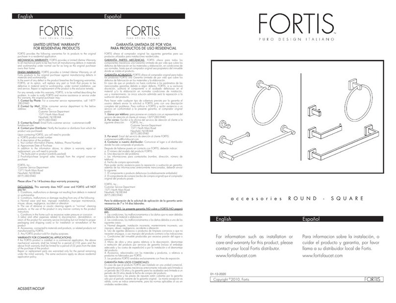 Fortis 8401100PC User manual