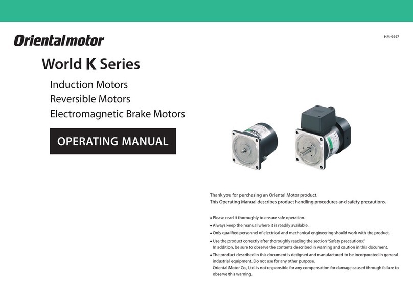 Oriental motor World K Series operating manual
