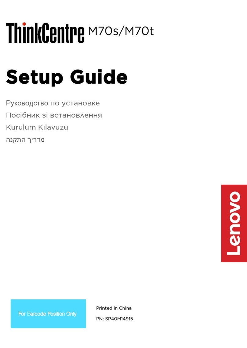 Lenovo ThinkCentre M70s Setup guide