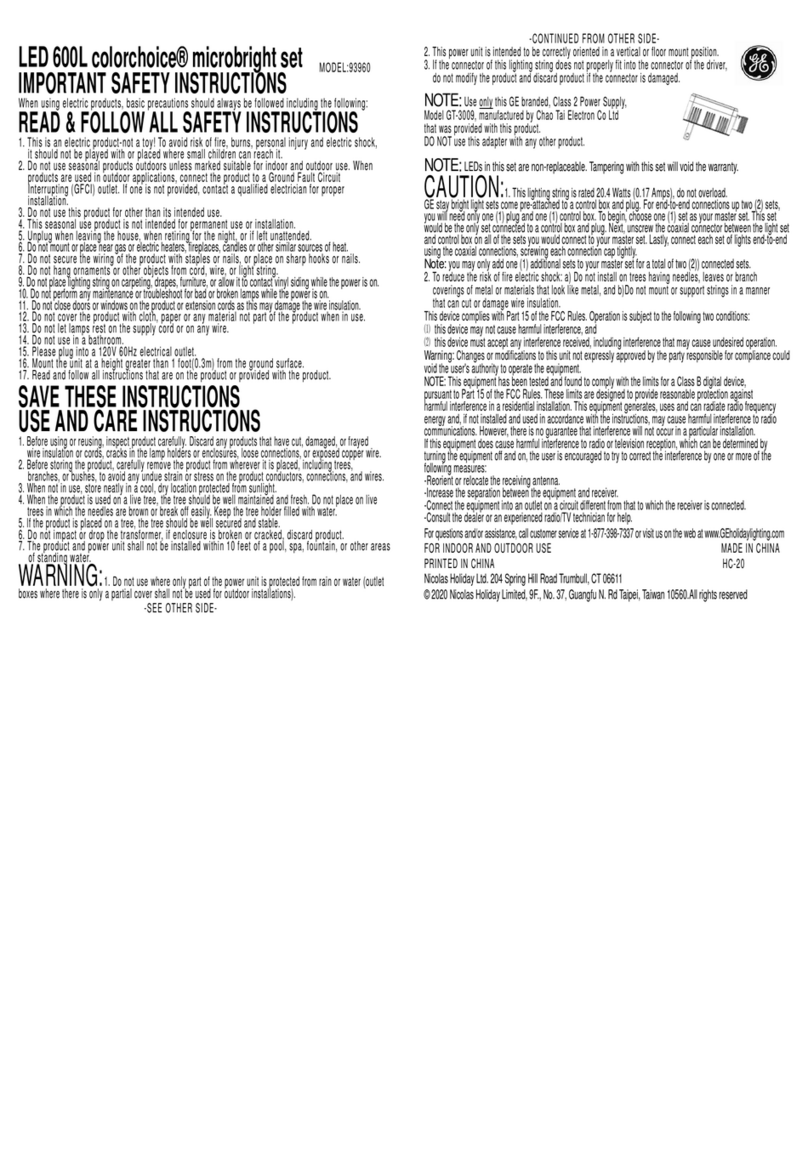 GE Colorchoice 93960 Assembly instructions