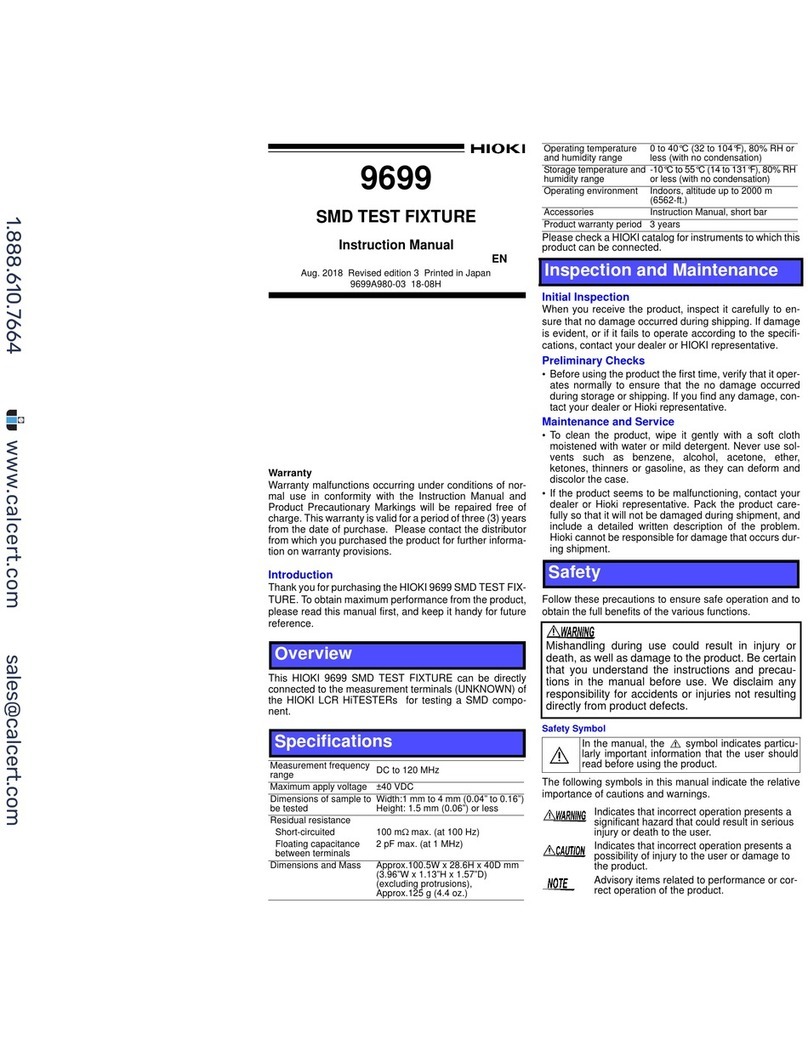 Hioki 9699 instruction manual