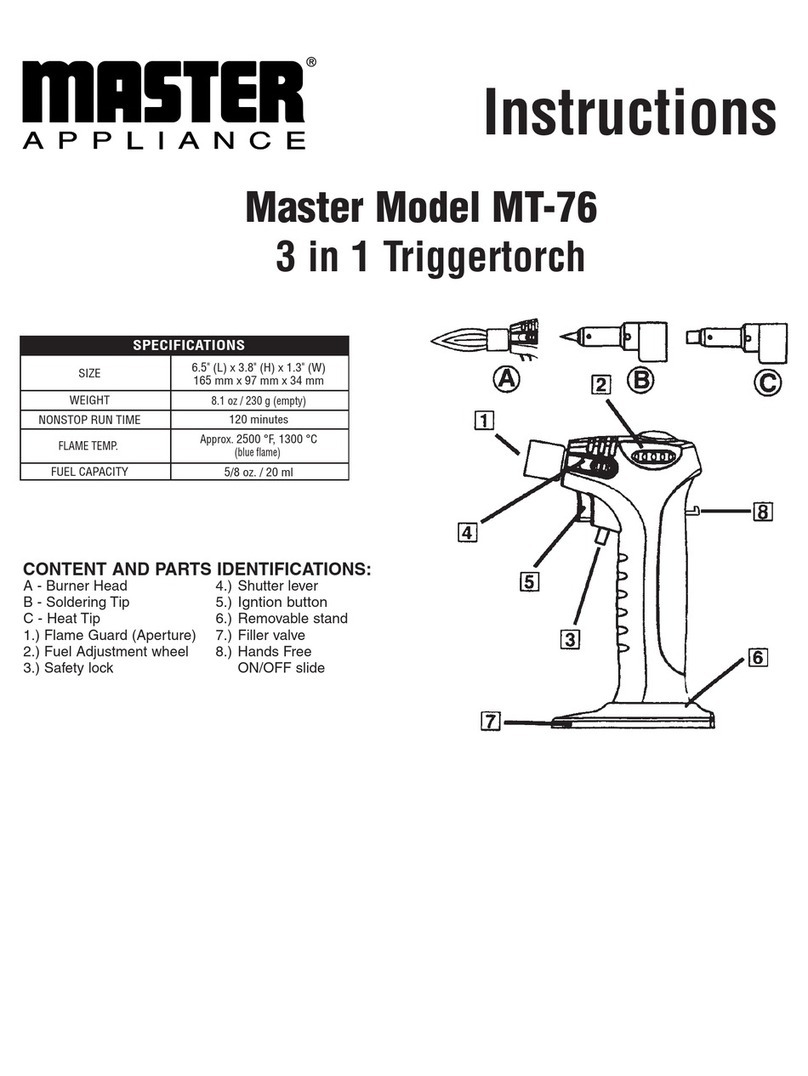 Master Appliance Microtorch MT-76 User manual