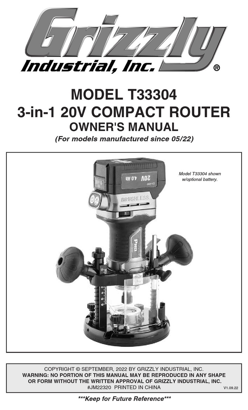Grizzly T33304 owner's manual