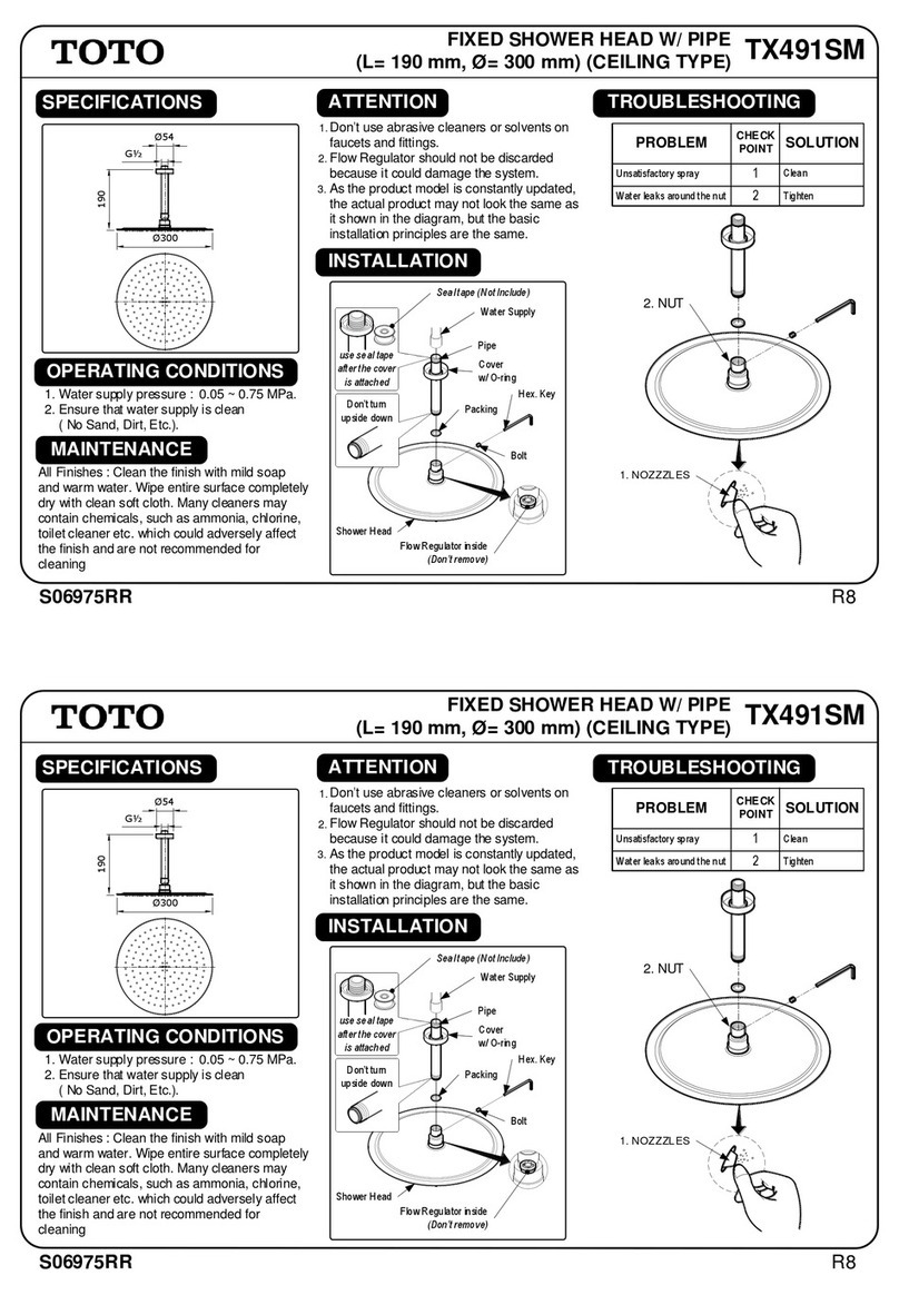 Toto TX491SM User manual