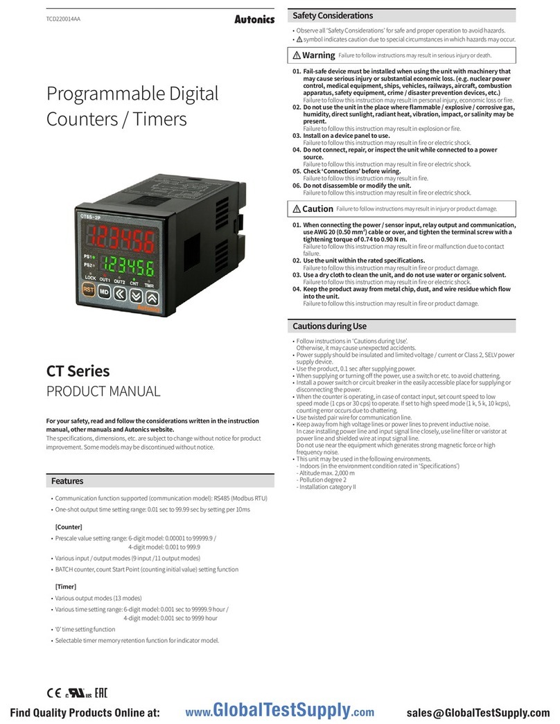 Autonics CT Series User manual
