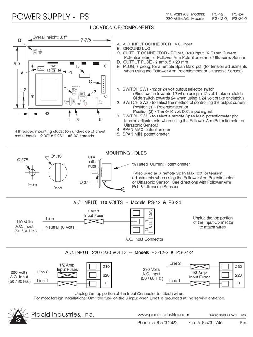 Placid Industries PS-12 manual