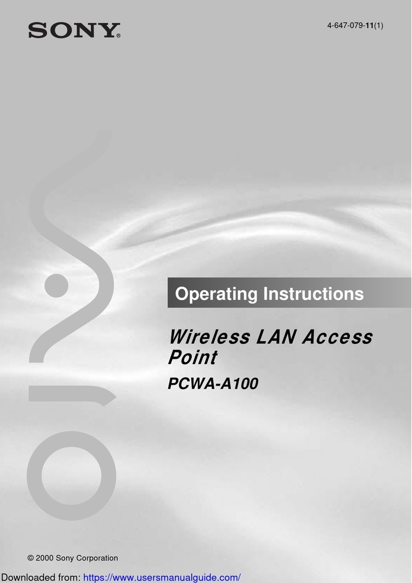 Sony PCWA-A100 - Wireless Lan Access Point User manual