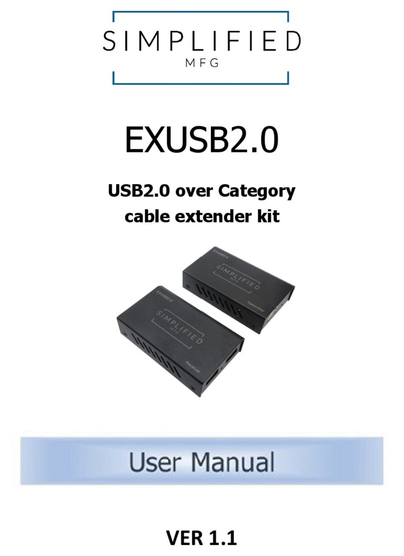 Simplified MFG EXUSB2.0 User manual Simplified MFG EXUSB2.0 User manual