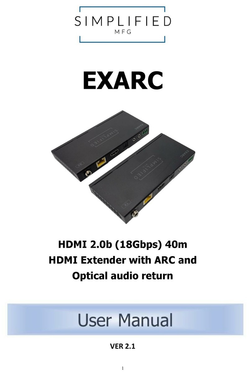 Simplified MFG EXARC User manual Simplified MFG EXARC User manual