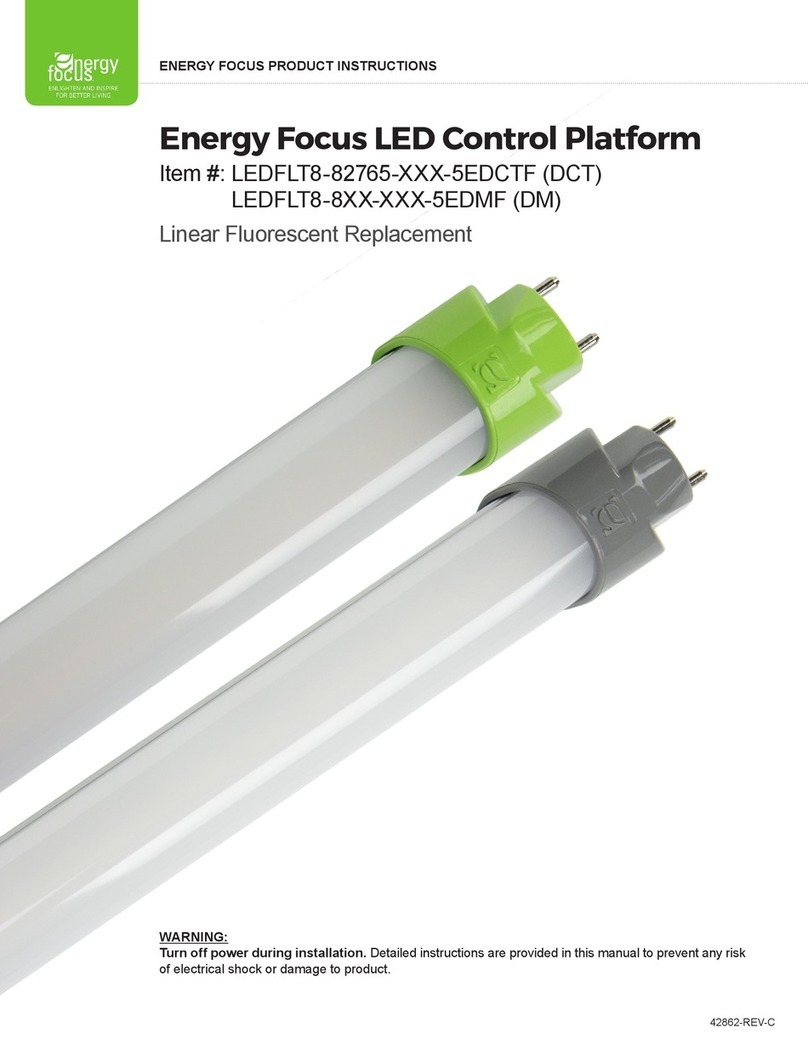 ENERGY FOCUS LEDFLT8-82765 5EDCTF Series Product instructions