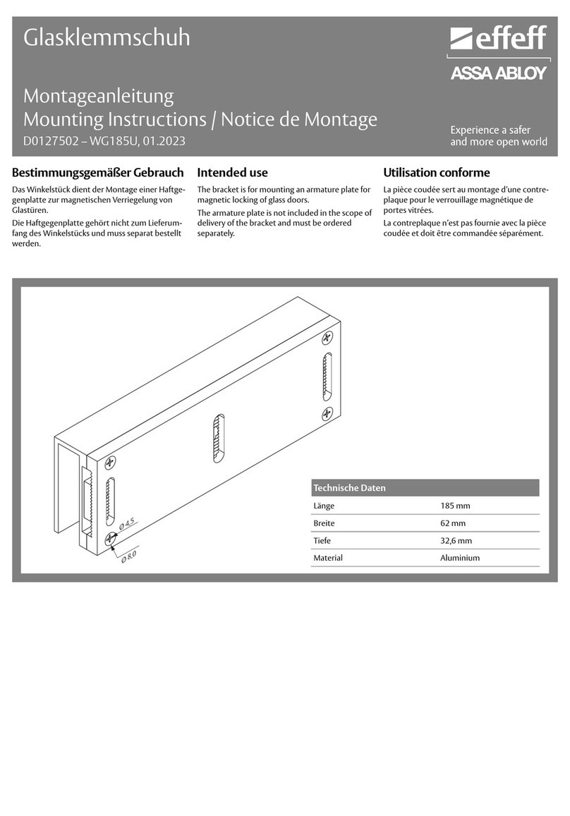 Assa Abloy effeff D0127502 Mounting instructions