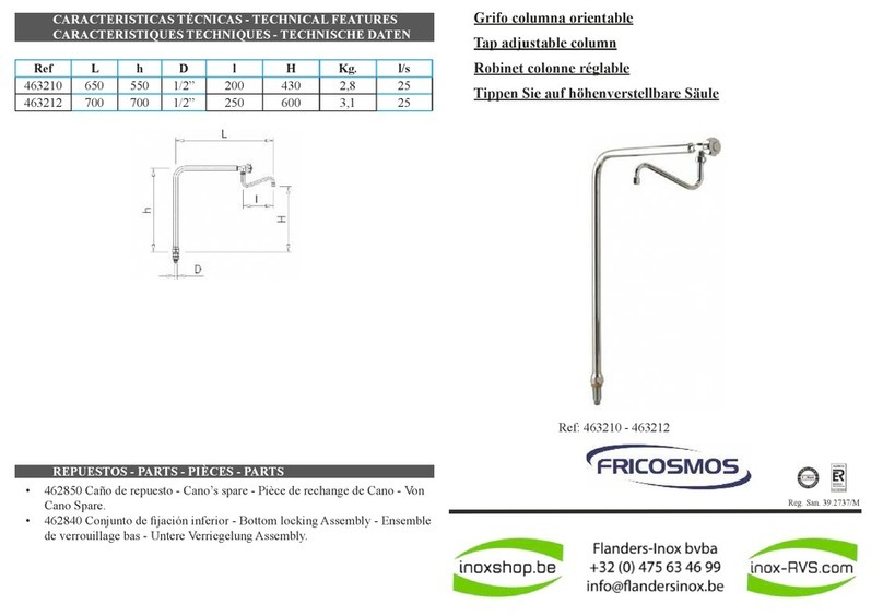 Fricosmos 463210 quick start guide Fricosmos 463210 quick start guide