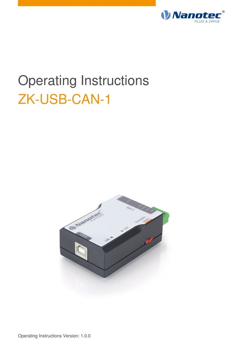 NANOTEC ZK-USB-CAN-1 operating instructions