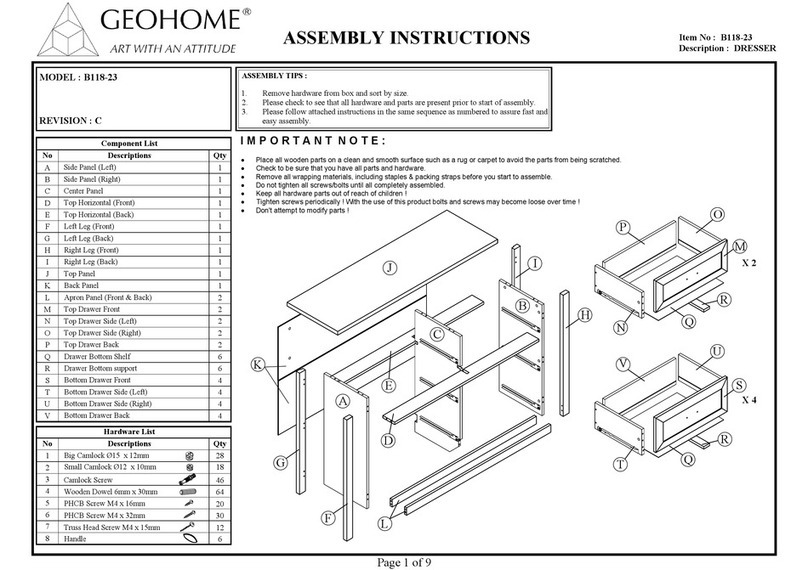 GEOHOME B118-23 Assembly instructions