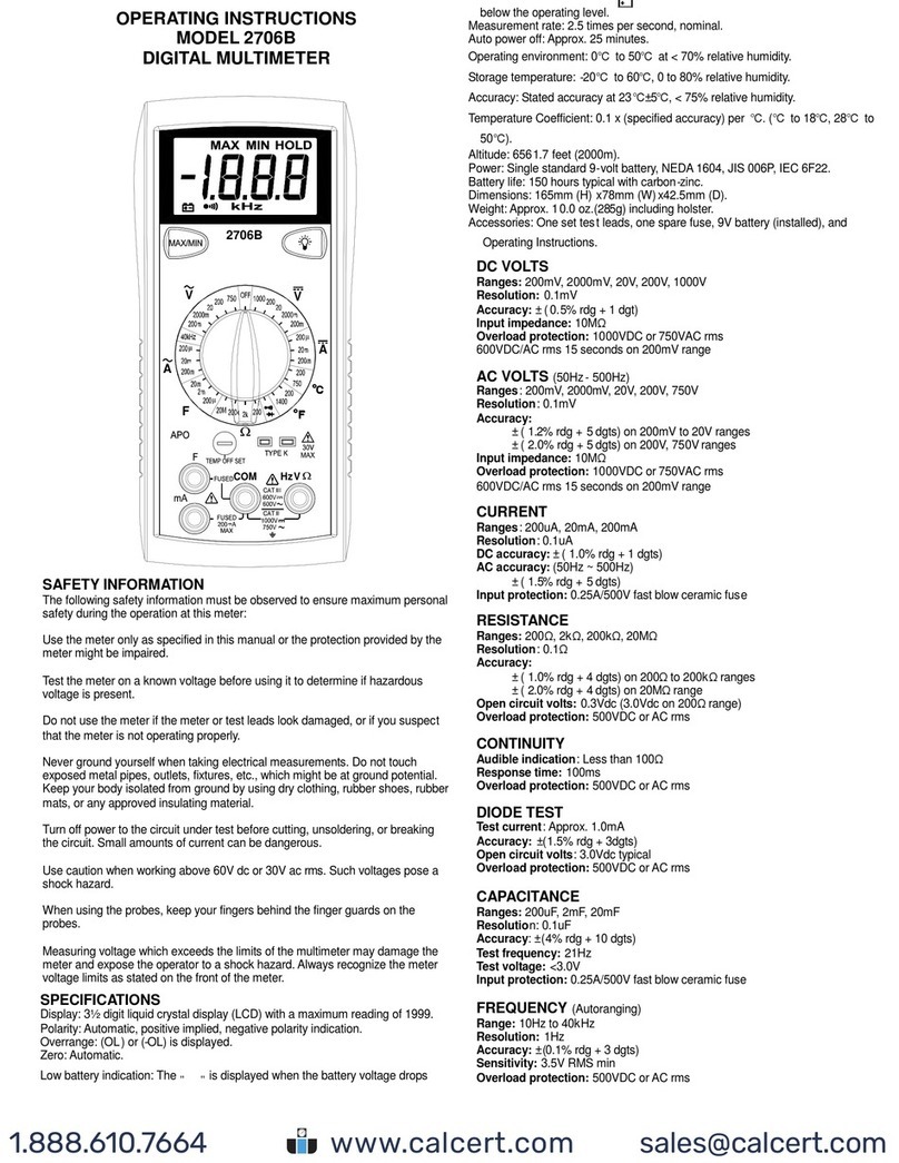 B+K precision 2706B operating instructions