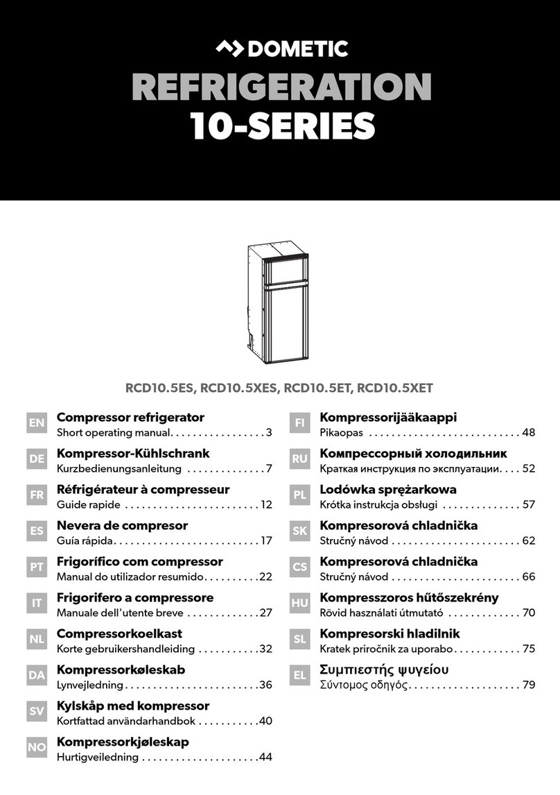 Dometic REFRIGERATION 10-Series Short Operating Manual