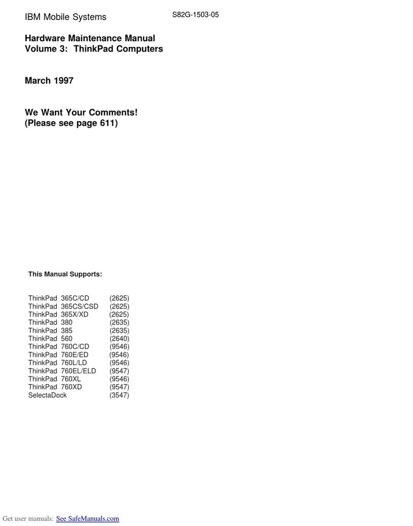 IBM ThinkPad 365C Owner's manual