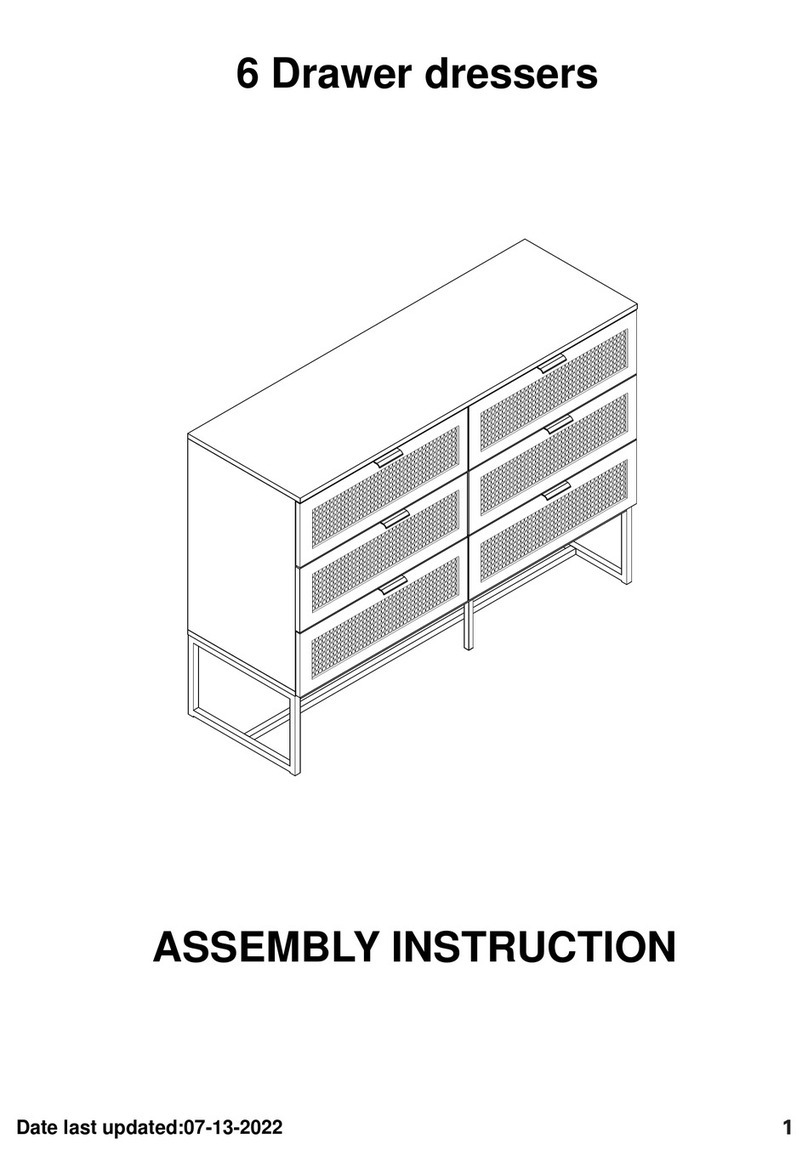 Baxton Studio Sawyer 6 Drawers Dresser User manual