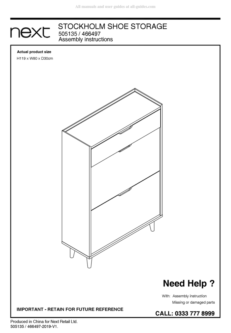 Next STOCKHOLM SHOE STORAGE 505135 User manual