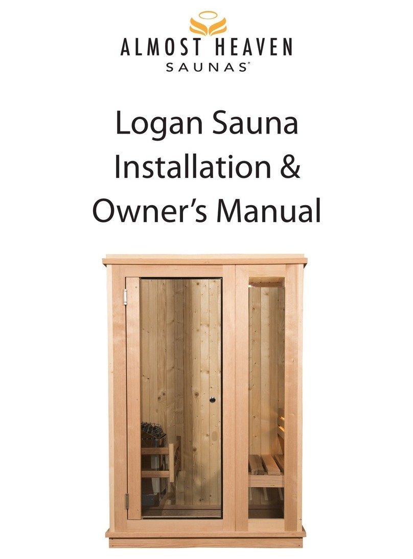 Almost Heaven Saunas Logan Sauna Operating instructions Almost Heaven Saunas Logan Sauna Operating instructions