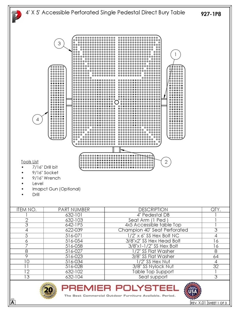 PREMIER POLYSTEEL 927-1P8 quick start guide PREMIER POLYSTEEL 927-1P8 quick start guide