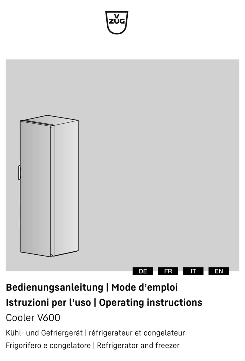 V-ZUG Cooler V600 User manual V-ZUG Cooler V600 User manual