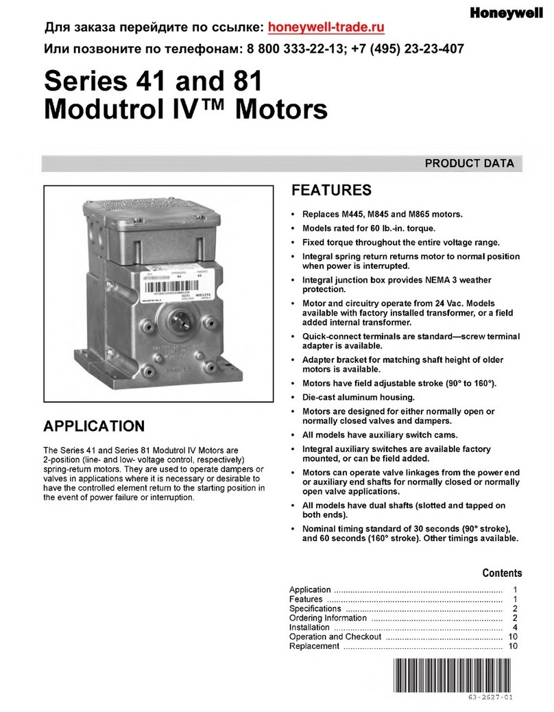 Honeywell Modutrol IV 41 Series instruction manual