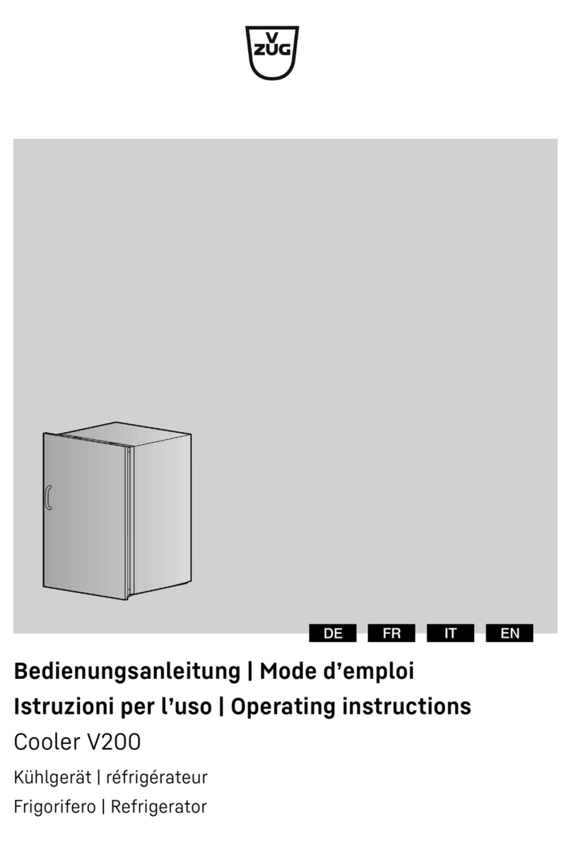 V-ZUG Cooler V200 operating instructions