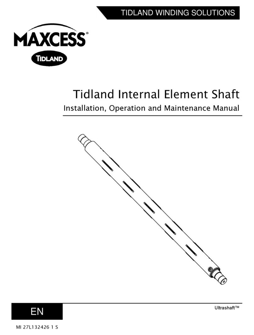 Tidland Maxcess Internal Element Shaft Installation, operation and maintenance manual