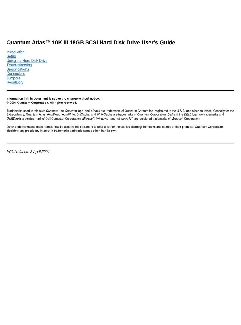 Quantum Atlas 10K III User manual Quantum Atlas 10K III User manual