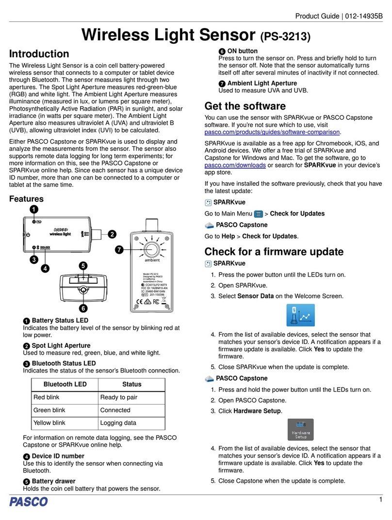 PASCO PS-3213 User manual