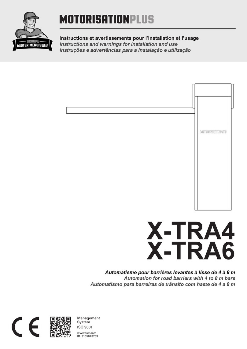 Motorisation+ X-TRA4 Instructions and warnings for installation and use
