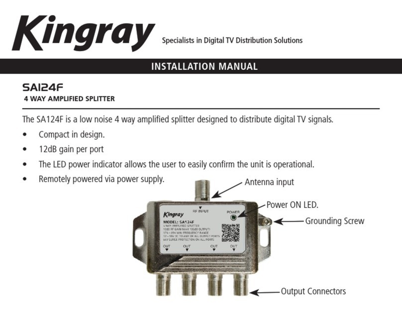 Kingray SA124F installation manual