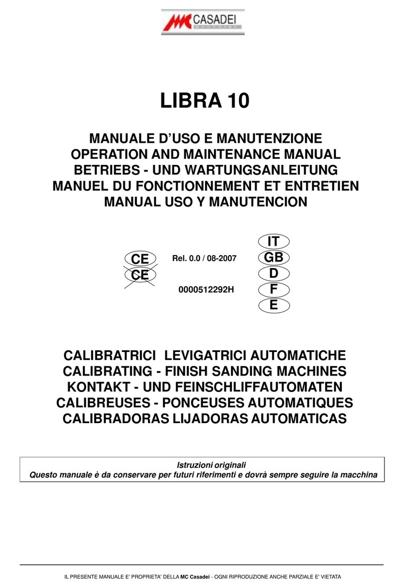 Casadei LIBRA 10 Operation and maintenance manual