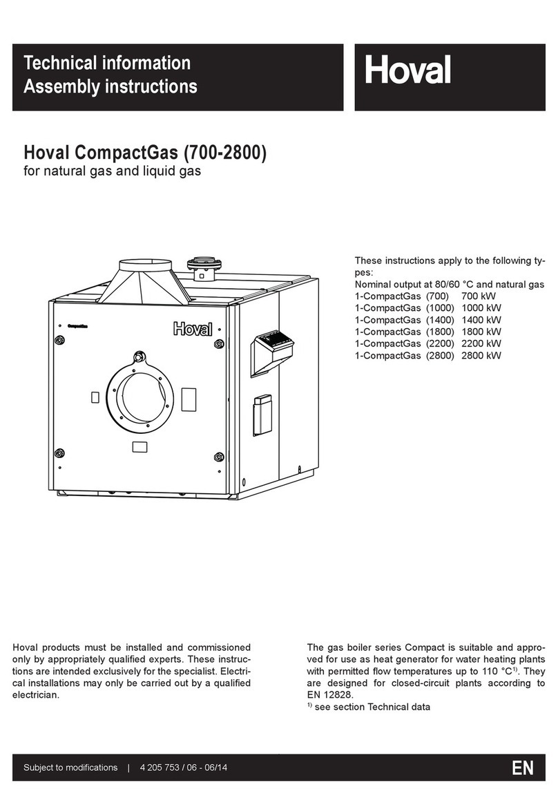 Hoval CompactGas 700 Assembly instructions
