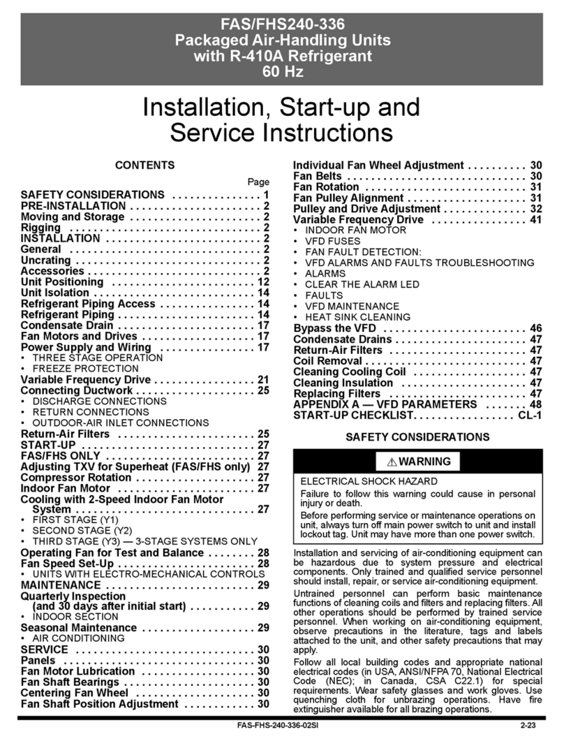 Carrier FAS240 Installation, Start-Up and Service Instructions