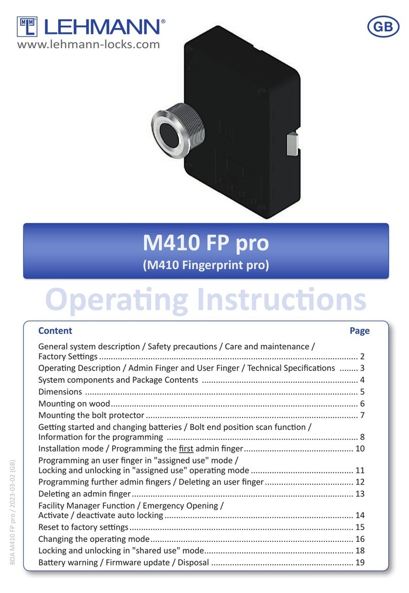LEHMANN M410 User manual