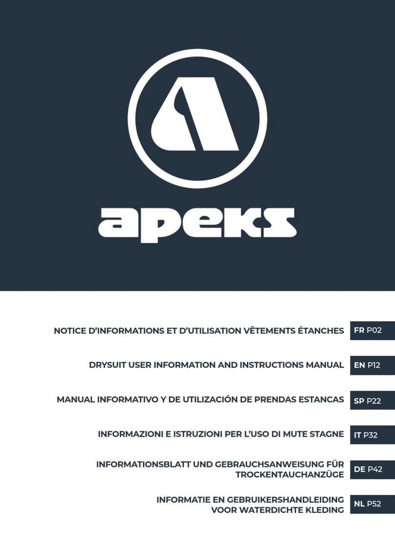 Apeks ThermiQ Dry Advanced User manual