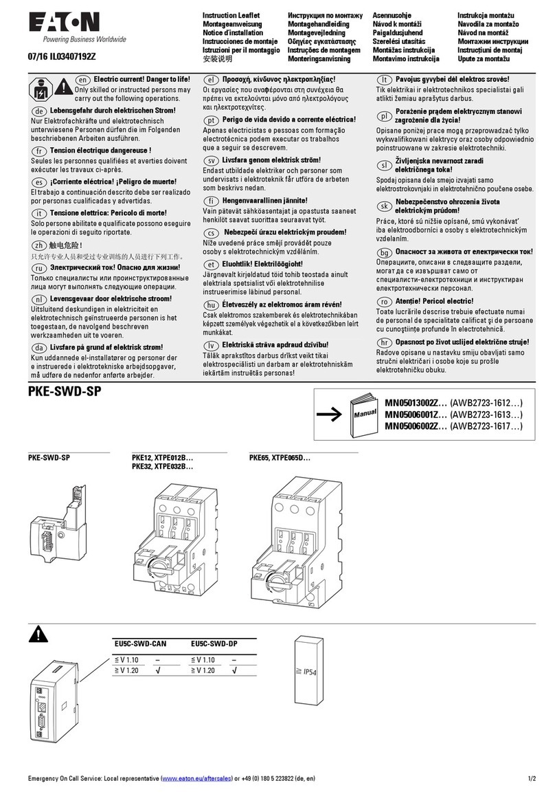 Eaton PKE-SWD-SP Manual